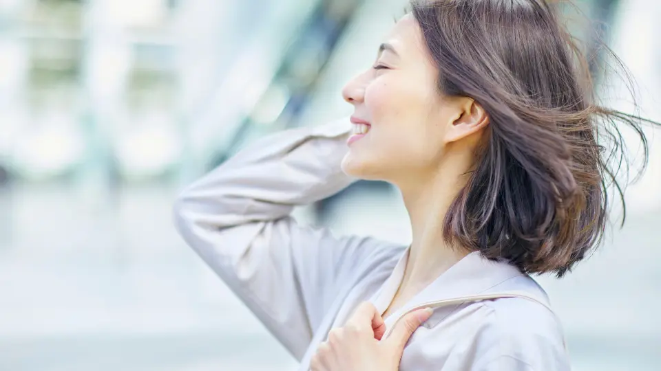 前向きな女性